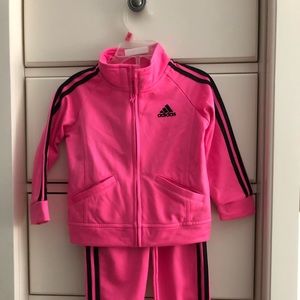 Adidas toddler girl track suit